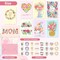 24-Piece Happy Mother's Day Greeting Cards – Gold Foil Watercolor Floral Blank Note Cards with Pink Envelopes & Stickers, Assorted Styles for Holiday, Party, and Celebration